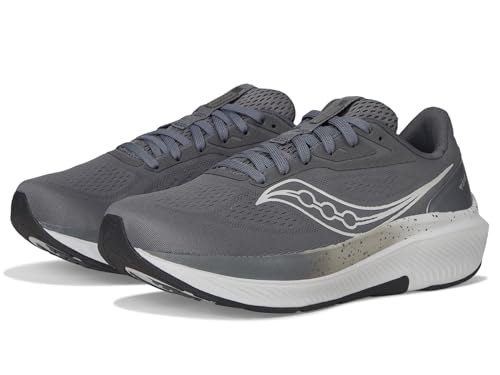Saucony Men's Echelon 10 Sneaker, Carbon/Black, 13