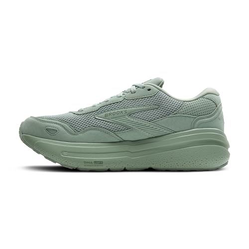 Brooks Men’s Ghost Max Suede/Leather Neutral Running & Walking Shoe - Green/Sea - 8.5 Medium - alternate view 3