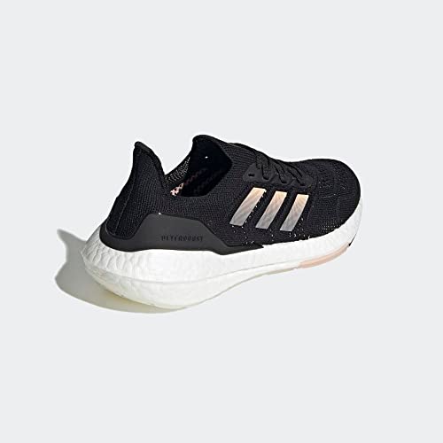 adidas Women's Ultraboost 22, Black/Clear Orange/Crystal White, 8