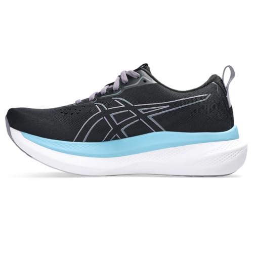 ASICS Women's GLIDERIDE MAX Running Shoe, 10, Black/Carrier Grey