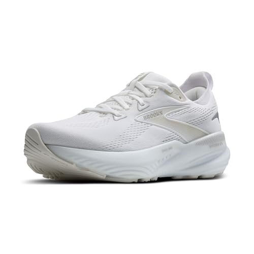 Brooks Women’s Glycerin GTS 22 Supportive Running Shoe - White/White/Grey - 10 Medium