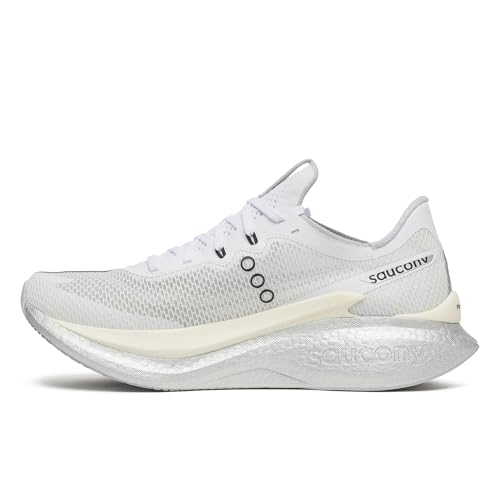 Saucony Men's Endorphin Pro 5 Sneaker, White/Black, 8.5