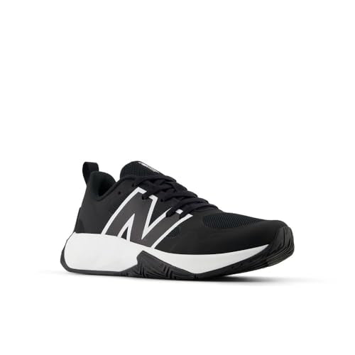 New Balance Kid's FuelCell Play V1 Lace-Up Running Shoe, Black/White, 5.5 M Big Kid