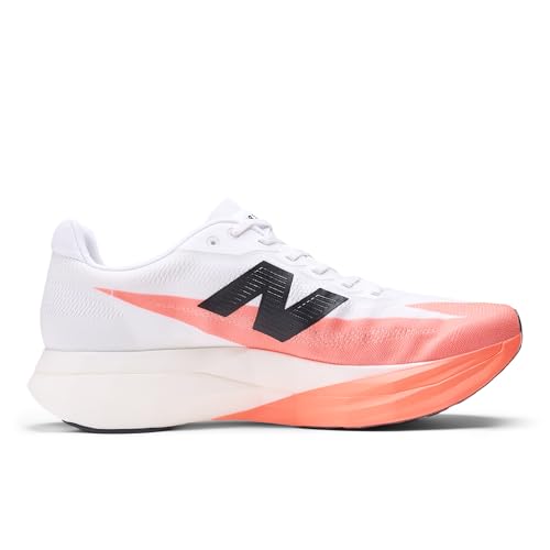 New Balance Men's FuelCell SuperComp Elite V5 Running Shoe, Urgent Red/White/Black, 14 W