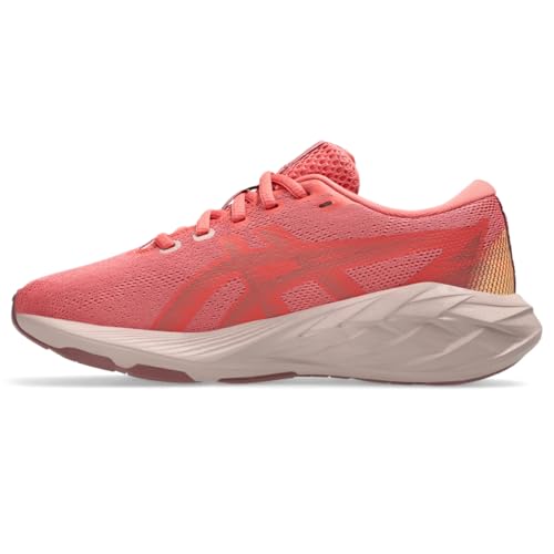 ASICS Kid's NOVABLAST 5 Grade School Running Shoe, 4.5, Dark Pink Clay/Rubble RED