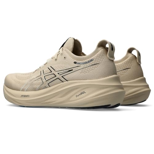 ASICS Men's Gel-Nimbus 26 Running Shoes, 15, Feather Grey/Black