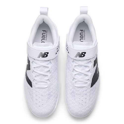 New Balance Men's FuelCell 4040 V8 Molded Baseball Shoe White/White/Black