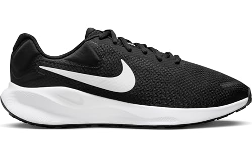 Nike Herren Revolution 7 Breit Niedrig, Black White, 10 US