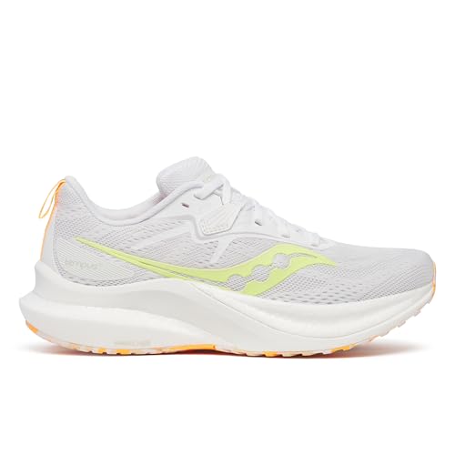 Saucony Women's Tempus 2 Sneaker, White/Sunny, 7