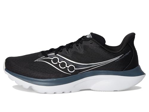 Saucony Men's Kinvara 16 Sneaker, Black/White, 9.5