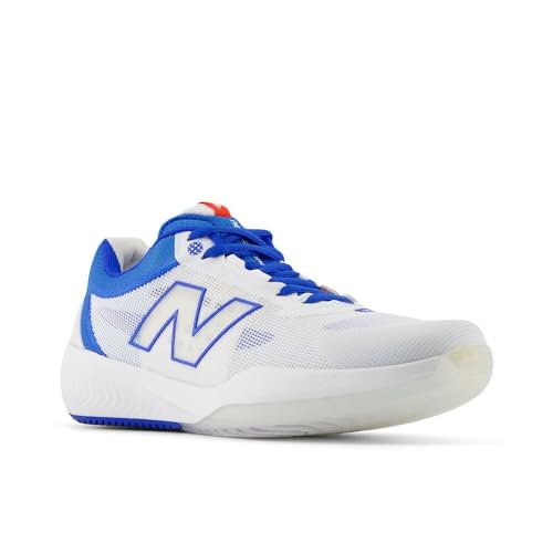 New Balance Women's FuelCell 996 V6 Tennis Shoe, White/Navy, 9 M