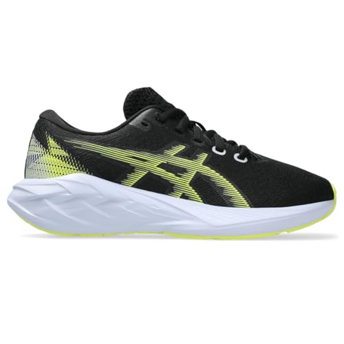 ASICS Kid's NOVABLAST 5 Grade School Running Shoe, 5, Black/Citron
