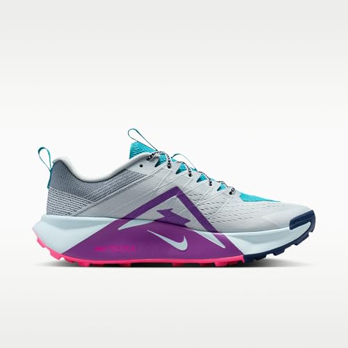 Nike Wildhorse 10 Men's Trail Running Shoes (Pure Platinum/Midnight Navy/Dusty Cactus/Vivid Purple) Size 8 - alternate view 3