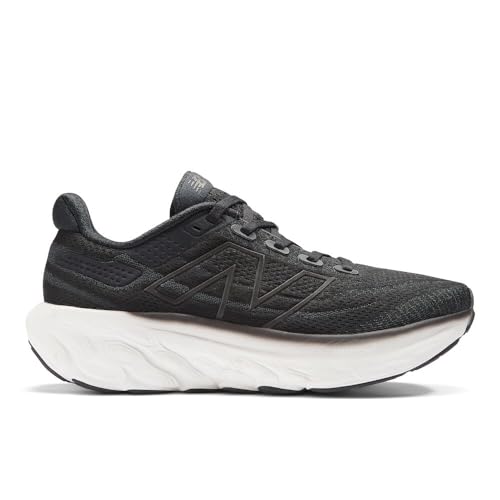 New Balance Women's Fresh Foam X 1080 V13 Running Shoe, Black/White, 5 W