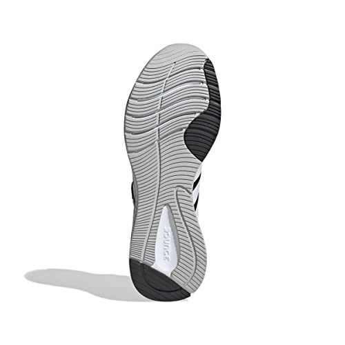 adidas Women's Edge Lux 5 Running Shoe, Core Black/White/Matte Silver, 6