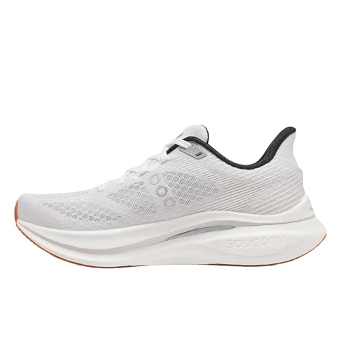 Saucony Men's Endorphin Speed 5 Sneaker, White/Gum, 14