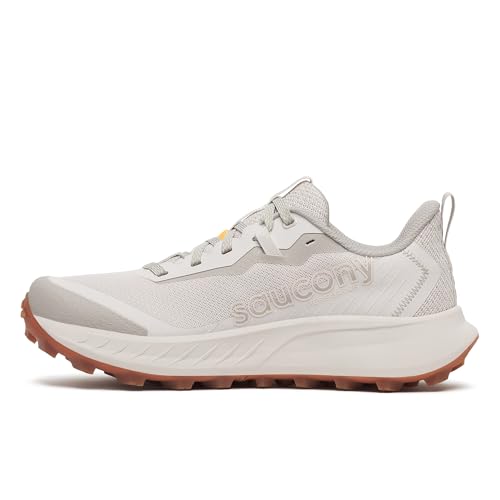 Saucony Women's Peregrine 15 Sneaker, Moon/Dove, 8