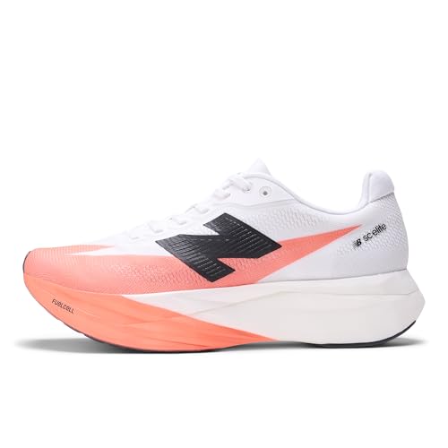 New Balance Women's FuelCell SuperComp Elite V5 Running Shoe, Urgent Red/White/Black, 10 M