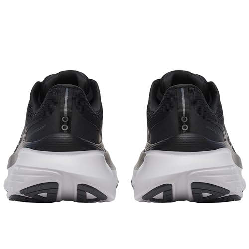 Saucony Women's Guide 18 Sneaker, Black/White, 8.5 Wide