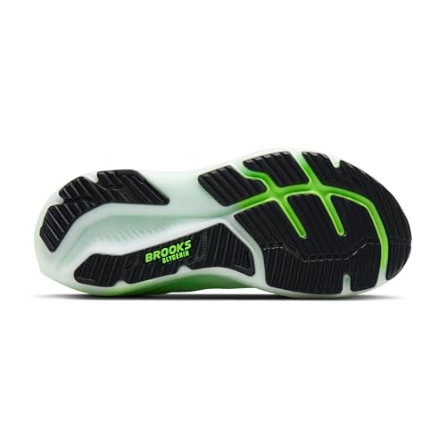 Brooks Men’s Glycerin 23 Neutral Running Shoe - White/Phantom/Green Gecko - 13 Medium