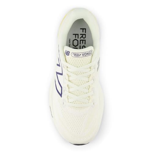 New Balance Women's Fresh Foam X Vongo V6 Running Shoe, Angora/Sea Salt/Clementine, 9.5 M