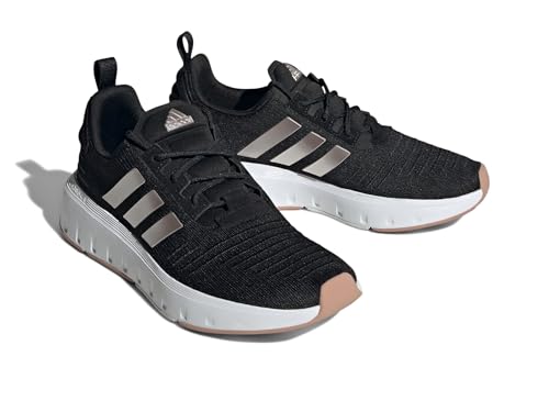 Adidas Womens Swift Run23 Core Black/Champagne Metallic/White 10