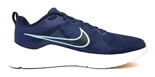 Nike - Downshifter 12, Men's Sneaker, Blue Midnight Navy Worn Blue Dark Obsidian, 8