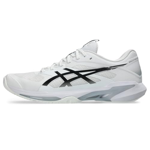 ASICS Men's Solution Speed FlyteFoam 4 Tennis Shoes, 15, White/Black