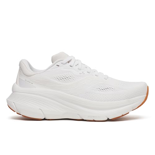 Saucony Women's Guide 19 Sneaker, White/Gum, 8.5