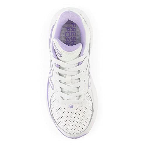 New Balance Women's Fresh Foam X 840F V1 Walking Shoe, White/Lilac Glo/White, 6 M