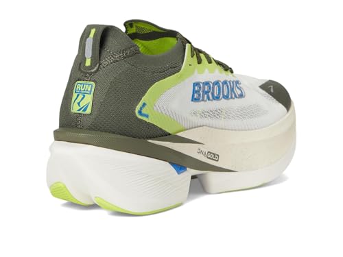 Brooks Men's Hyperion Max 3 Blanc/Acid Lime/Blue 12.5 Medium