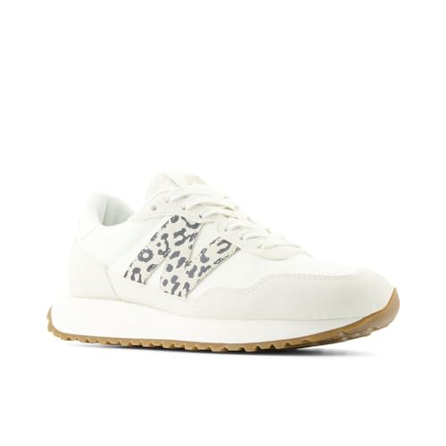New Balance Women's 237 V1 Sneaker, Sea Salt/Black/Gold Metallic, 9.5 M