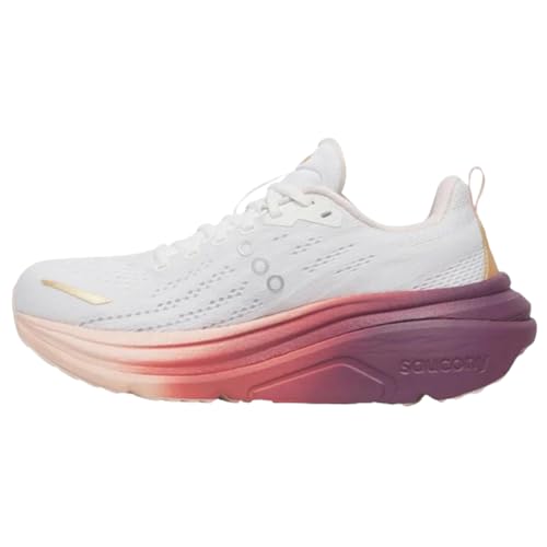 Saucony Women's Hurricane 25 Sneaker, White/Cameo, 9