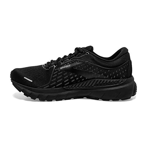 Brooks Women's Adrenaline GTS 21 Supportive Running Shoe - Black/Black/Ebony - 10.5 Medium
