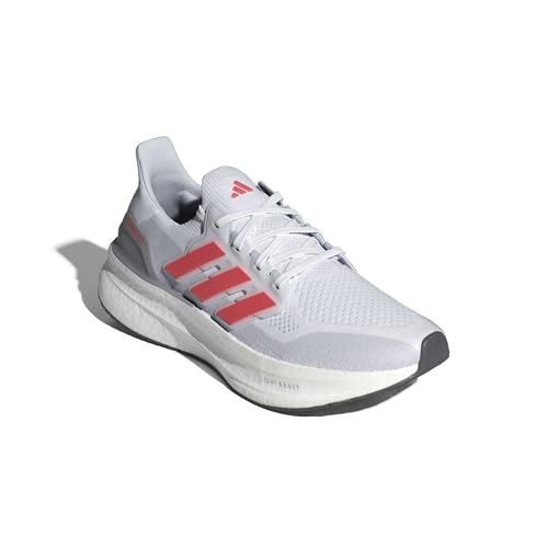 Adidas Men's Ultraboost 5, White/Solar Red/Halo Silver, 8