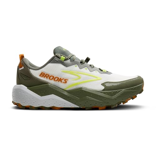 Brooks Men’s Caldera 8 Ultra Trail Running Shoe - Dusty Olive/Lime/Oyster - 7 Medium
