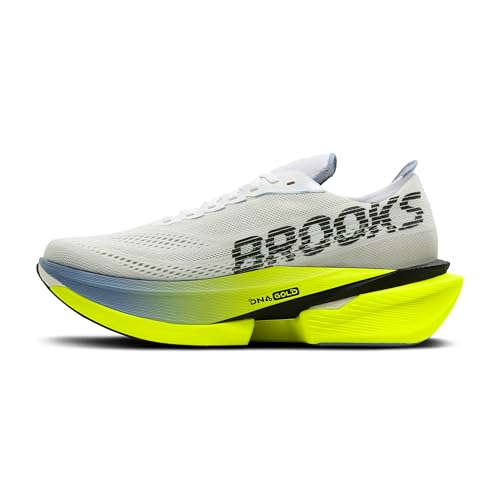 Brooks Men’s Hyperion Max 4 Neutral Running Shoe - White/Blue/Nightlife - 11.5 Medium