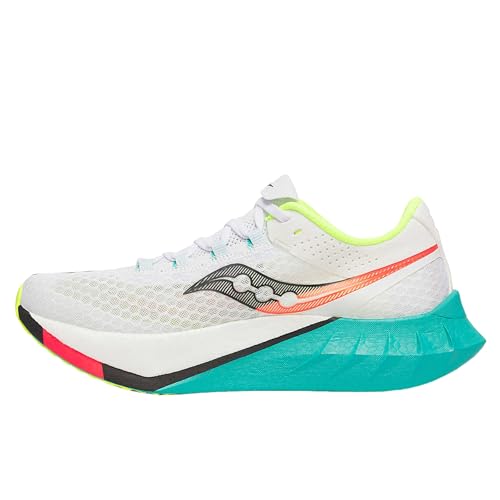 Saucony Men's Endorphin Pro 4 Sneaker, White/Mutant, 10.5