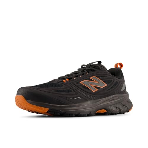 Men's New Balance 410 v9 Trail Shoes in Faded Black/Team Orange product image