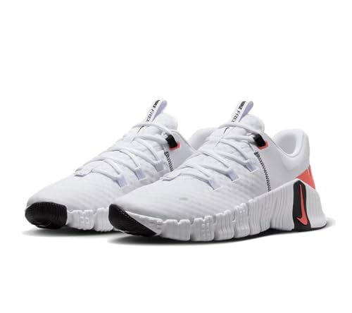 NIKE Free Run Next Nature Men's Trainers Gym Fitness Shoes, White Bright Crimson Black, 13
