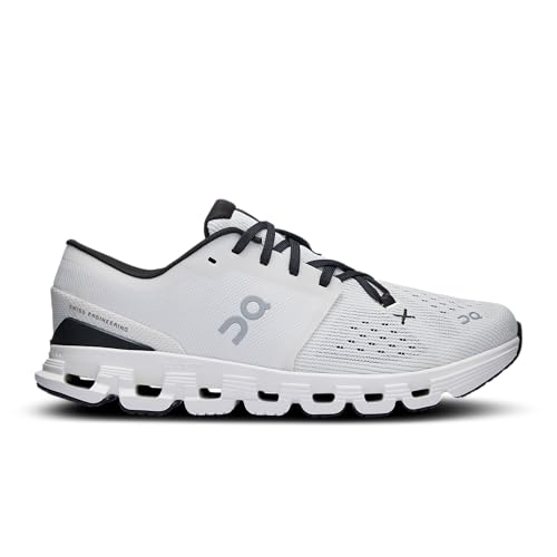 On Women's Cloud X 4 Sneakers, Ivory/Black, 7.5 Medium US