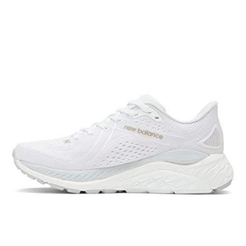 New Balance Women's Fresh Foam X 860 V13, White/Light Aluminum, 5 Wide