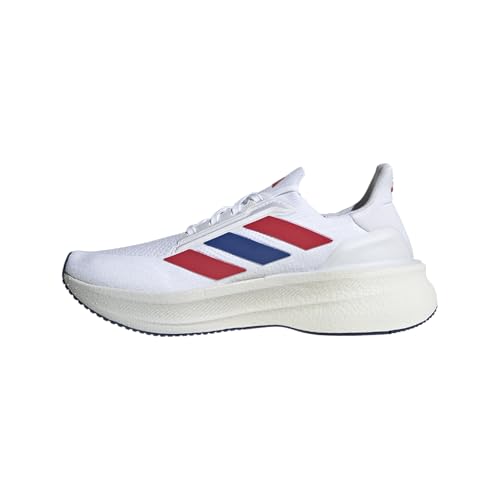 adidas Men's Ultraboost 5X FTWR whiteTeam Royal Blue/Pure Ruby 12.5 US