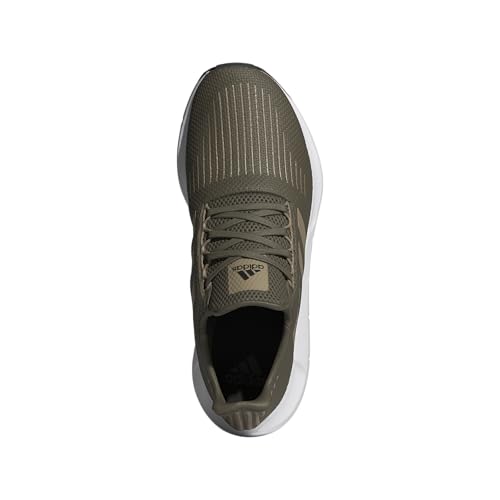 adidas Men's Swift Run 1.0, Olive Strata/Blanch Cargo/White, 9.5