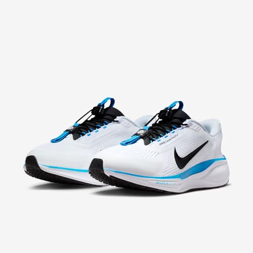 Nike Mens Pegasus Easy On White/Metallic Silver/Black/Blue Hero 9 Medium