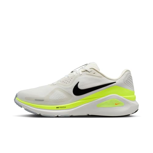 Nike Men's Structure 26 Sneaker, Summit White/Black/Volt/Total Orange, 12
