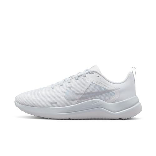 Nike Men's Downshifter 12 Trainers, White Metallic Silver Pure Platinum, 40.5 EU