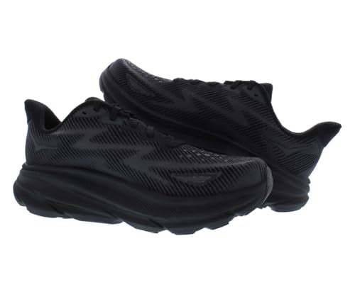 HOKA ONE ONE Clifton 9 Womens Shoes Size 8.5, Color: Black/Black - alternate view 4