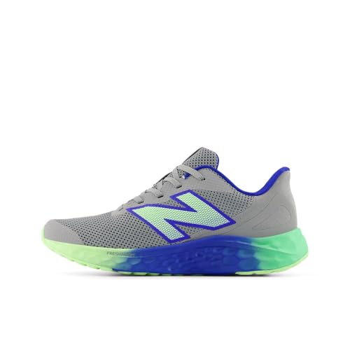 New Balance Kid's Fresh Foam Arishi V4 Hook & Loop Running Shoe, Grey, 1 Little Kid
