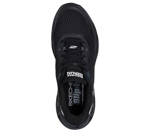 Skechers Men's Max Cushioning Glide Step Advert Hands Free Slip-Ins Sneaker, Black/Black, 10.5 X-Wide
